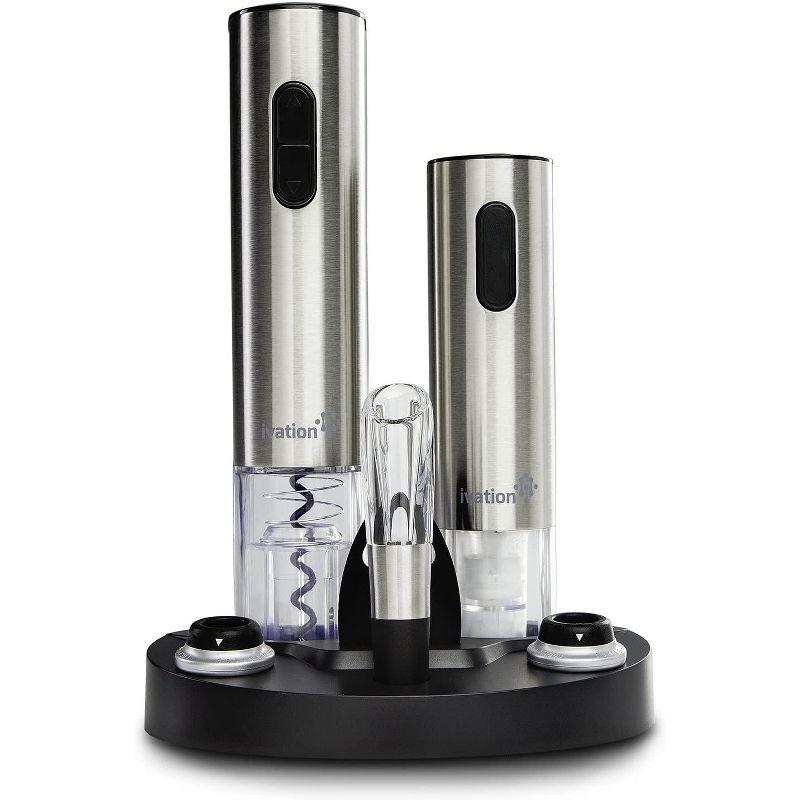 Ivation 7-Piece Wine Gift Set with Electric Bottle Opener, Wine Aerator, Foil Cutter, and More