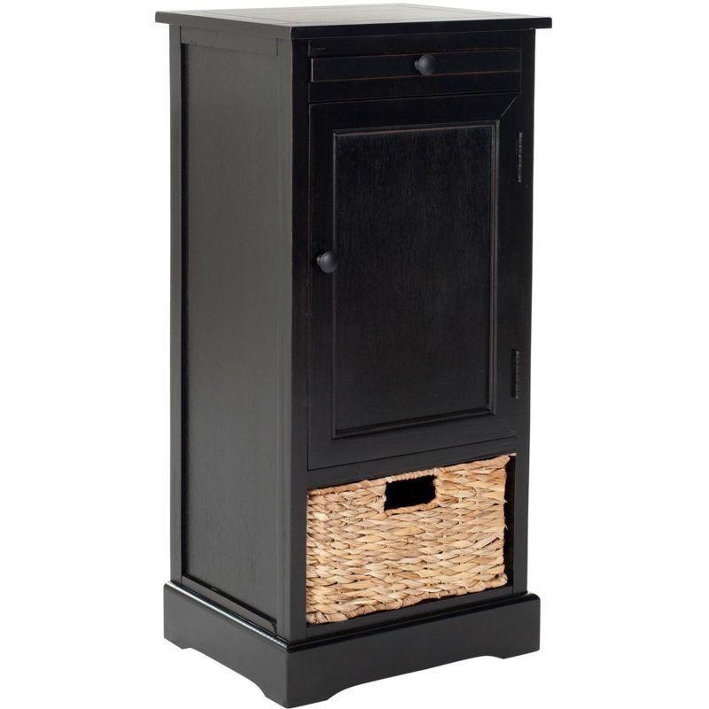 Raven Storage Unit - AMH5703 - Distressed Black - Safavieh Couture