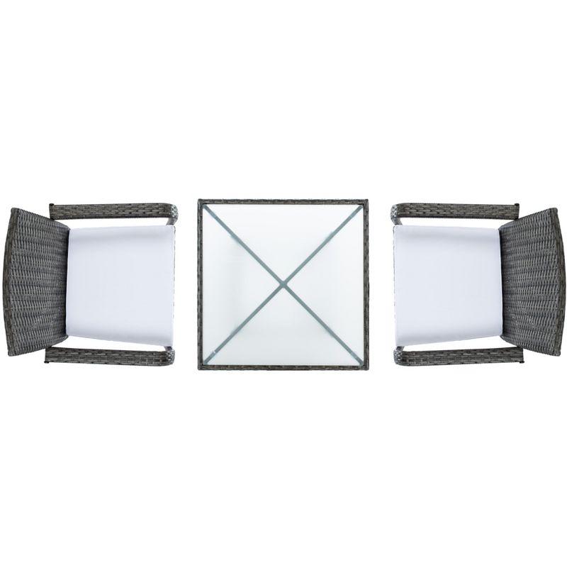 Laban Bistro Set - Outdoor - PAT7718 - Grey Brown/White - Safavieh