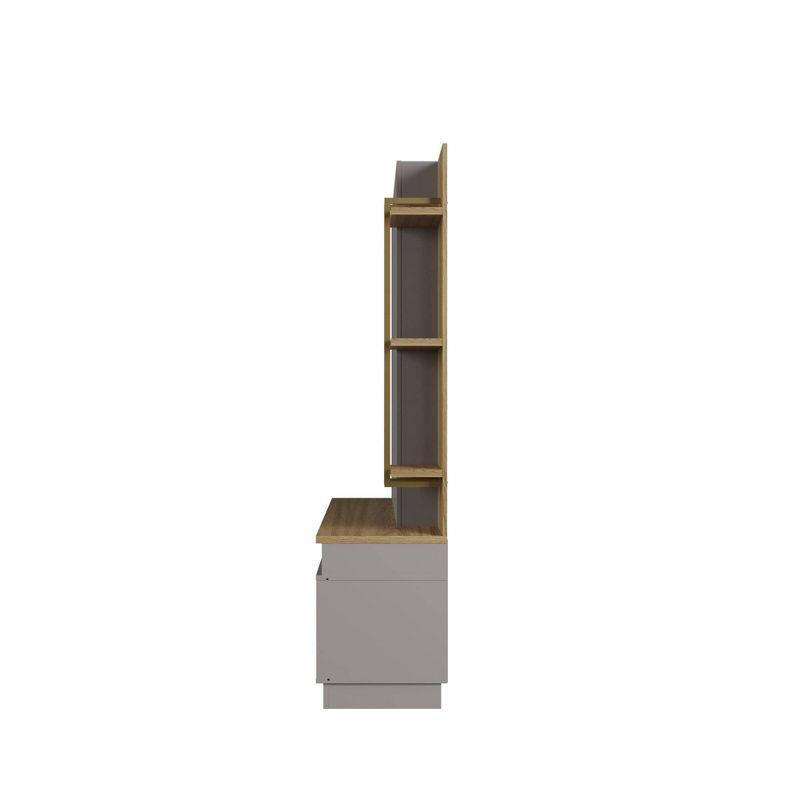 71.49" Pomander Freestanding Entertainment Center TV Stand for TVs up to 50" Gray - Manhattan Comfort