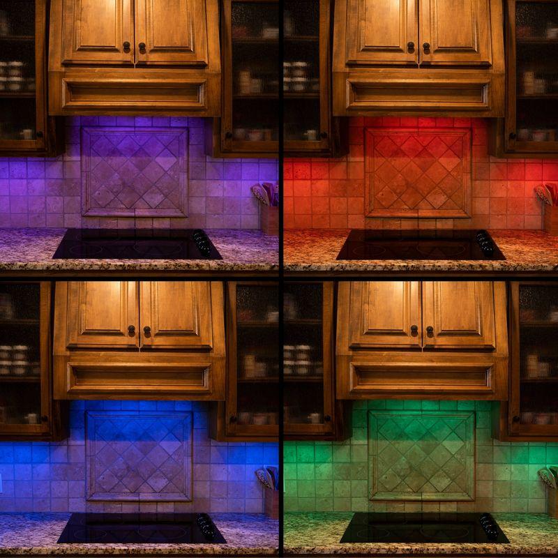 Enbrighten 12-inch Battery Operated Color-Changing LED Under Cabinet Light Bar with Remote