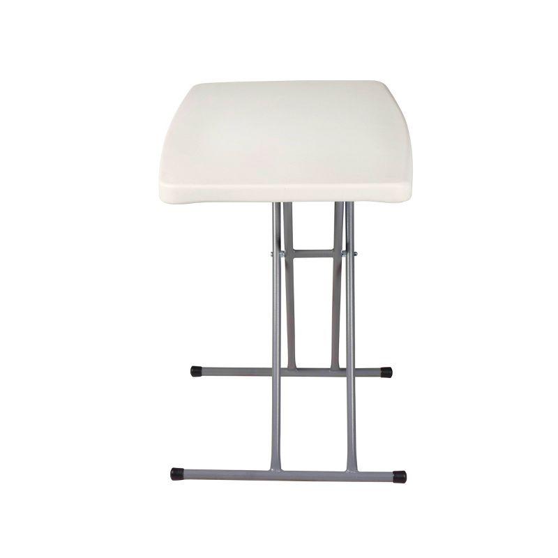 20"x30" Height Adjustable Personal Folding Card Table Speckled Gray - Hampden Furnishings: Sturdy, Compact, Easy Storage