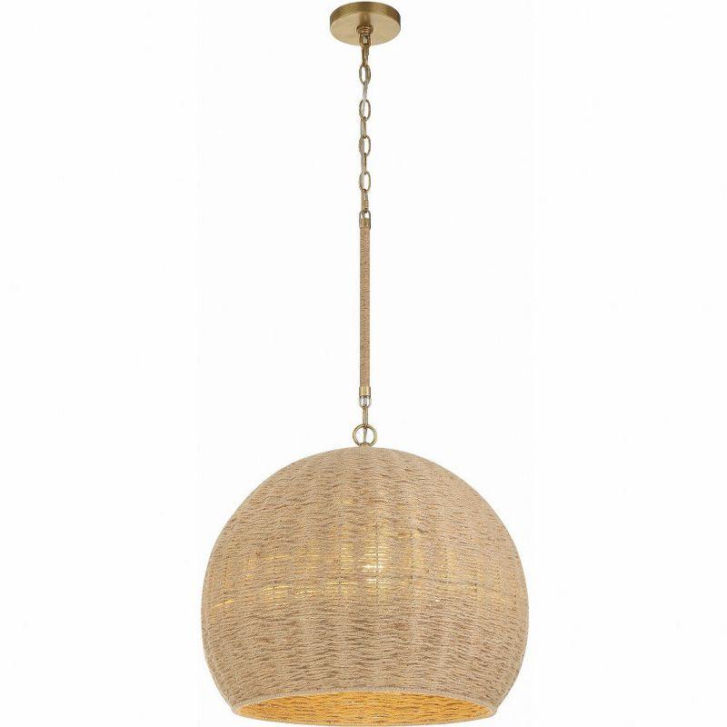 Crystorama Lighting Jace 3 - Light Pendant in  Soft Gold