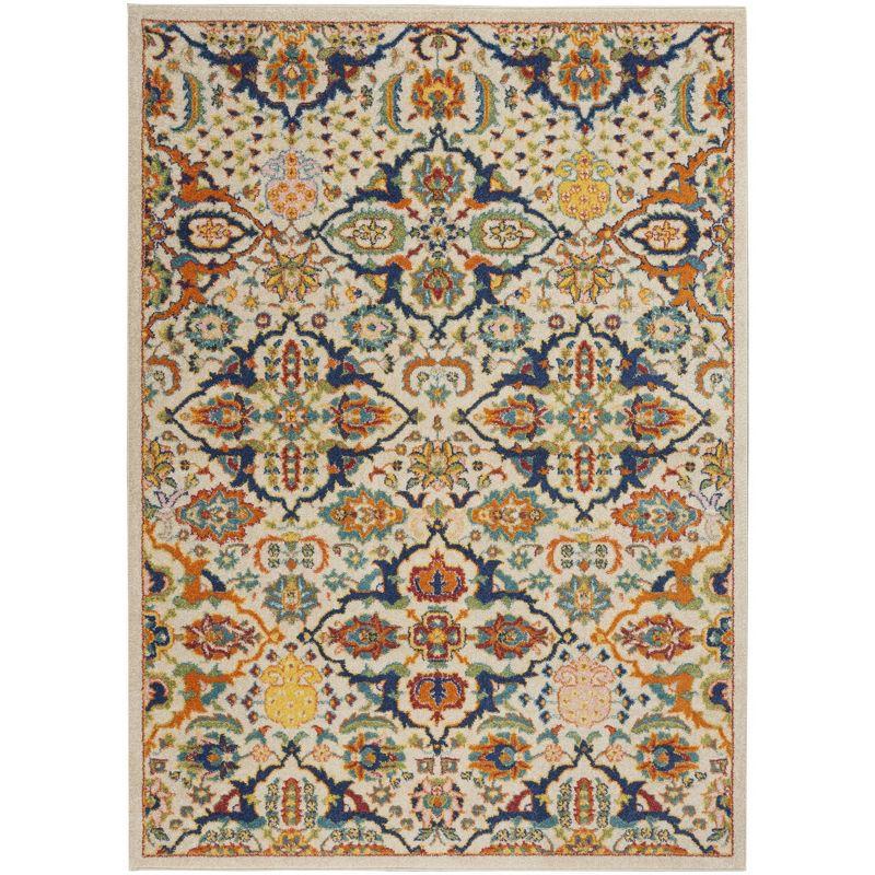 Nourison Allur Boho Indoor Area Rug Ivory Multicolor 5'3" x 7'3"