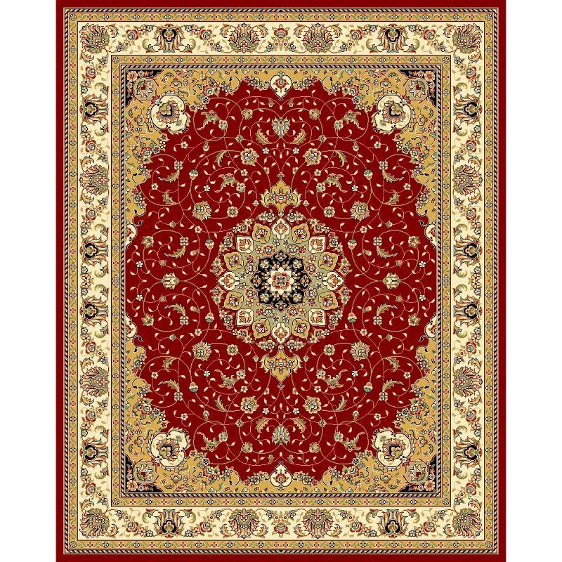 Lyndhurst LNH329 Power Loomed Area Rug - Red/Ivory - 8'x11' - Safavieh