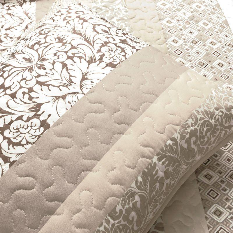 Lush Decor Boho Stripe Reversible Coverlet Set