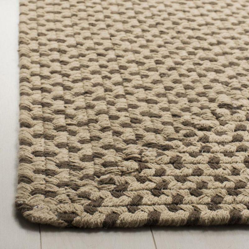 Handmade Ivory Cotton Braided 6' Square Area Rug