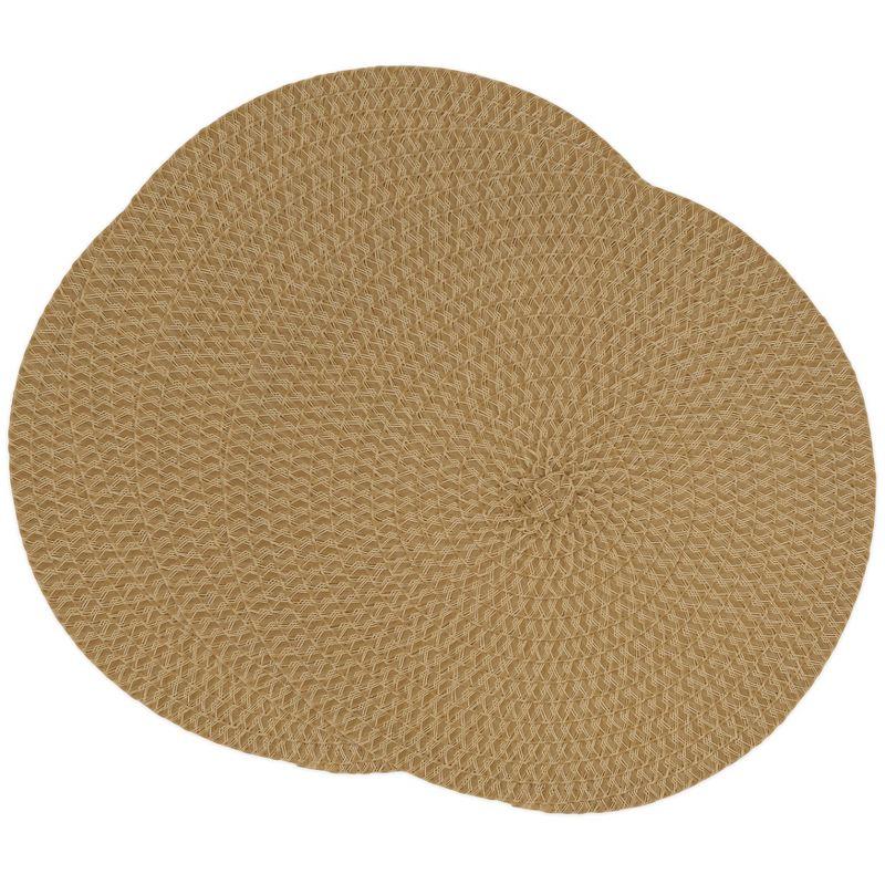 Natural Round Woven Fabric Table Mats Set of 4