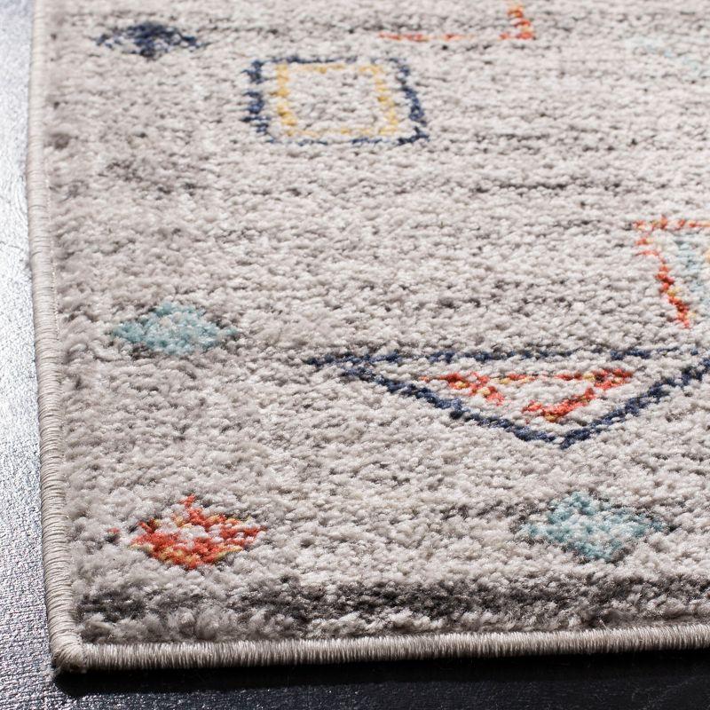 Hand-Knotted Gray Square Synthetic Easy-Care Rug - 6'