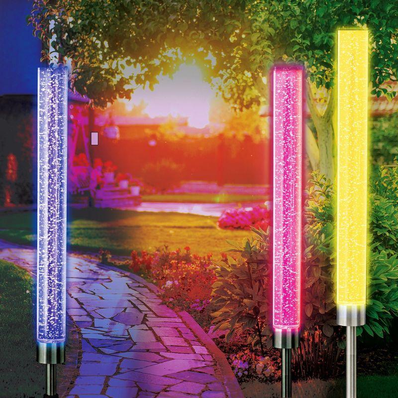 White Solar Powered Integrated LED Pathway Light Pack