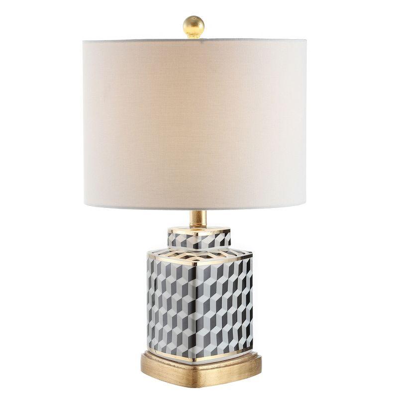 Alisha Table Lamp - Black/White - Safavieh.