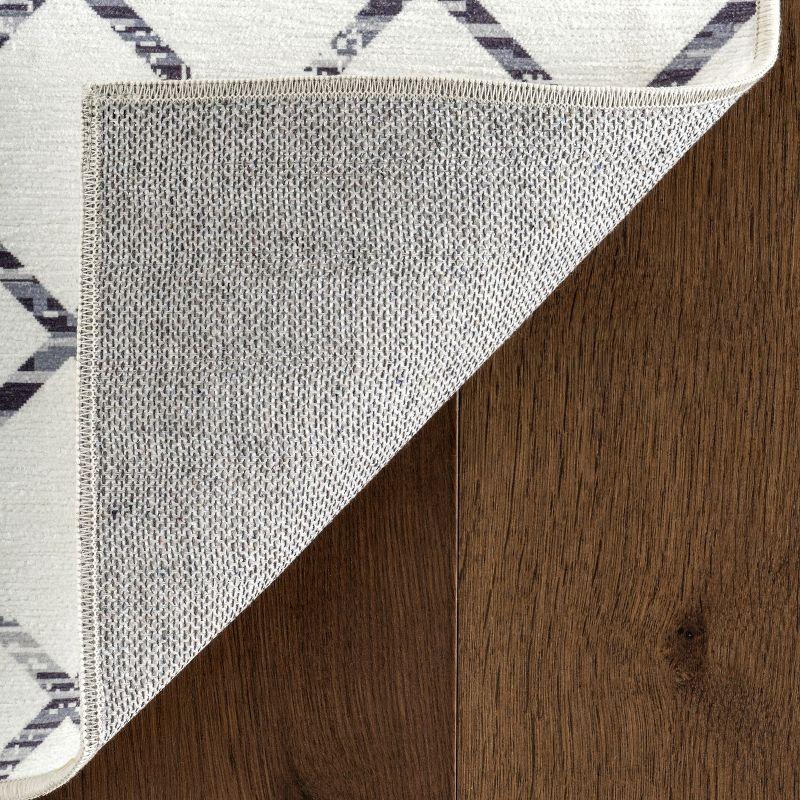Kateshia Moroccan HYPE Boho Vintage Diamond Cream/Gray Rug