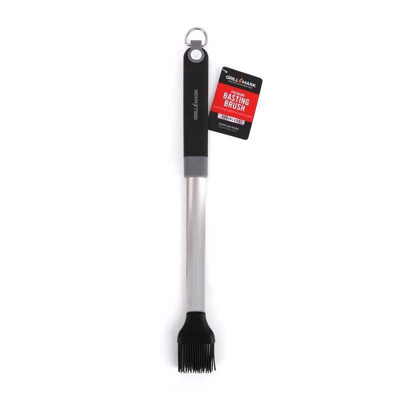 Grill Mark Black and Silver Silicone Grill Basting Brush