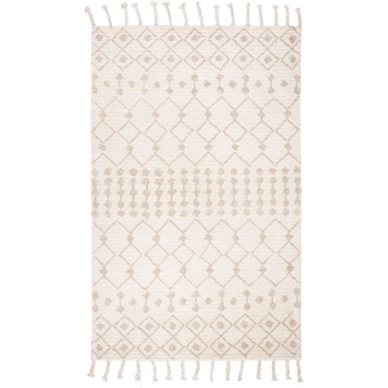 Casablanca CSB203 Hand Tufted Indoor Area Rug - Ivory/Beige - 4'x6' - Safavieh