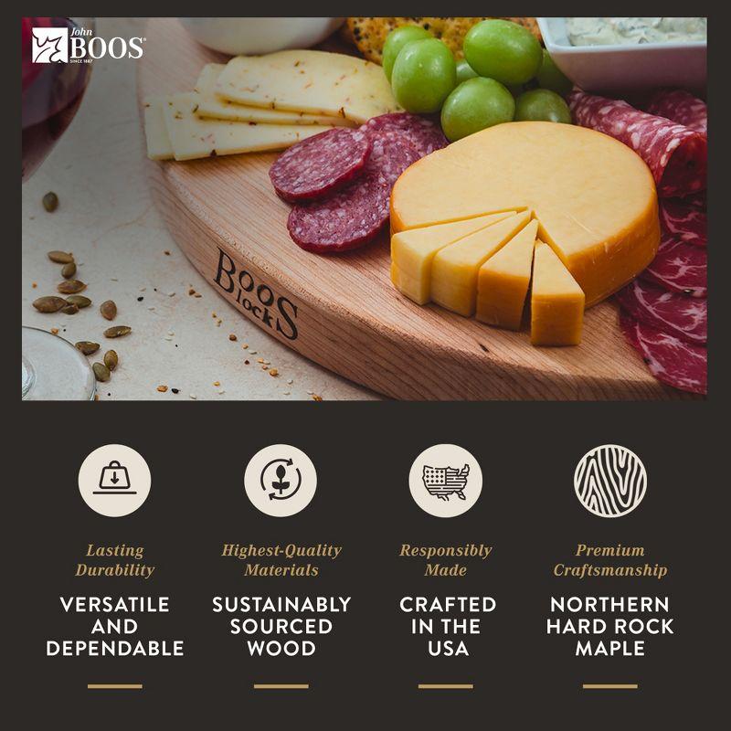 John Boos 18" Round Cutting Board, 1.5" Edge Grain