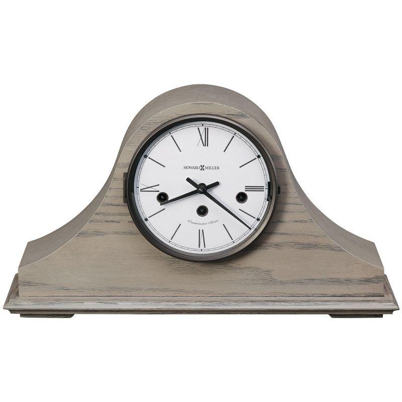Howard Miller® Lakeside Modern & Contemporary Roman Numeral Oak Wood Key-Wind/Westminster Tabletop Clock in Gold