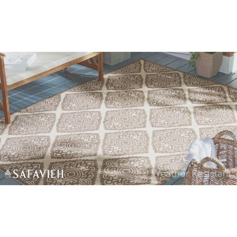 Beach House BHS132 Power Loomed Indoor/Outdoor Accent Rug - Cream/Beige - 3'x5' - Safavieh