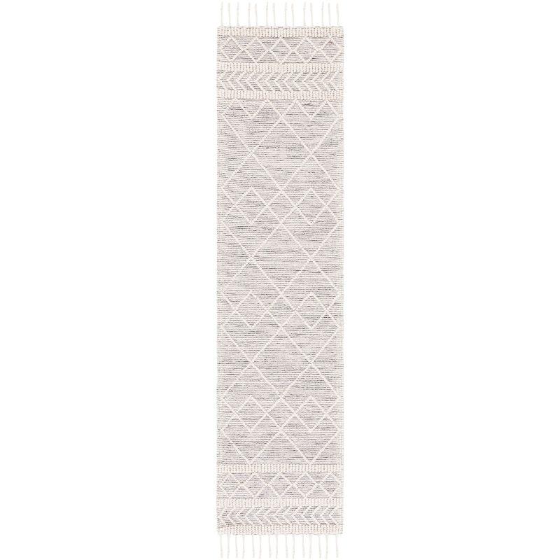 Natura NAT339 Hand Woven Runner Rug - Ivory/Black - 2'3"x9' - Safavieh.