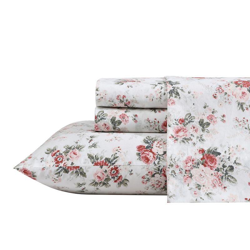 Laura Ashley Printed Cotton Percale Sheet Set