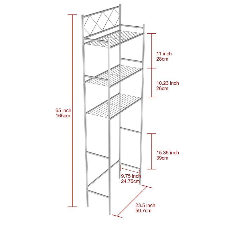 White Metal Over-the-Toilet Space Saver Organizer