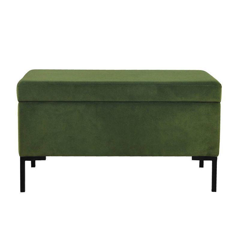 Medium Storage Bench with Metal Legs - HomePop