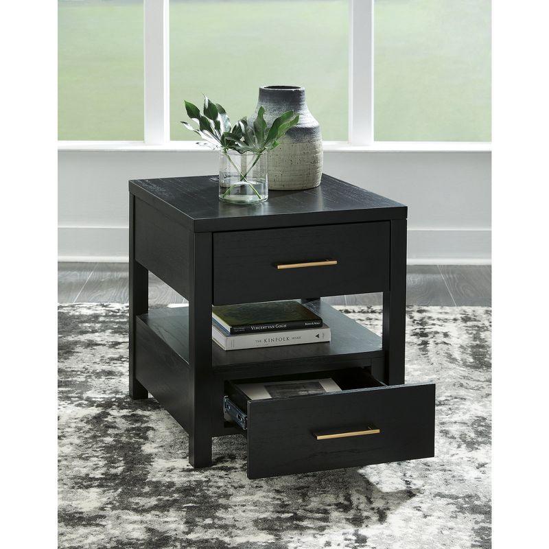 Signature Design by Ashley Winbardi End Table with USB Ports, Black