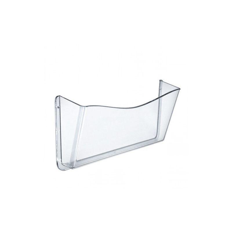 Clear Plastic Wall Mount File Holder with Hanging Hardware, 4-Pack