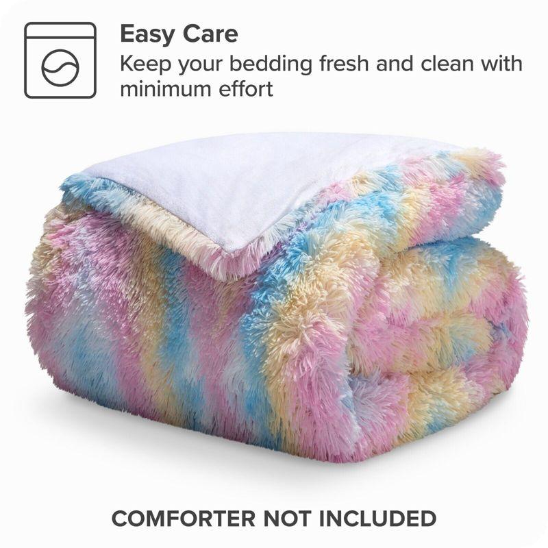 Multi Tie-Dye Twin/Twin XL Shaggy Duvet Cover by Bare Home