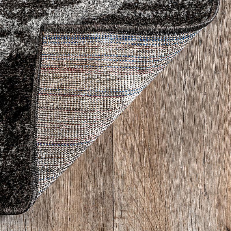 Nuloom 2x3 Thigpen Contemporary Indoor Area Rug, Charcoal, Abstract Lines, Non-Slip Backing, Stain Resistant, Bedroom Living Room, Kitchen