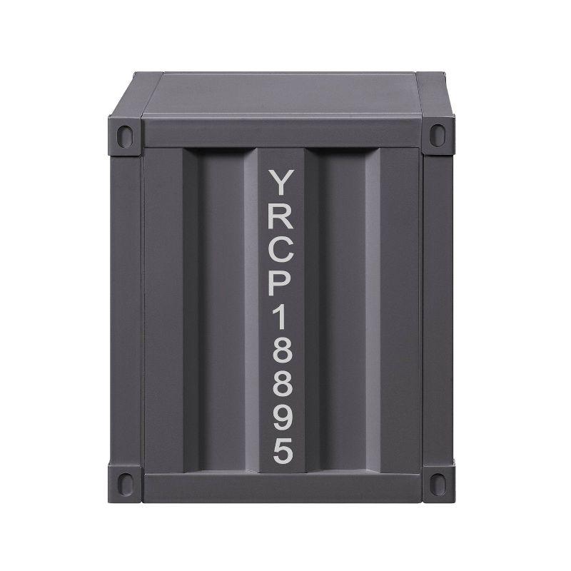 F&L Homes Studio Cargo Metal Nightstand W/USB