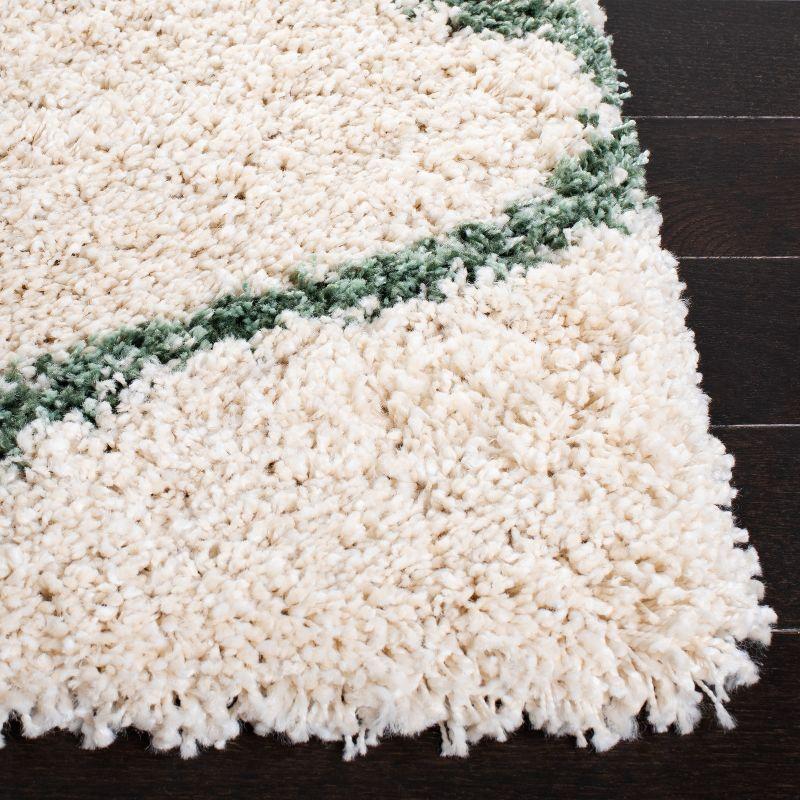 Hudson Shag SGH280 Power Loomed Area Rug - Ivory/Green - 5'3"x7'6" - Safavieh.