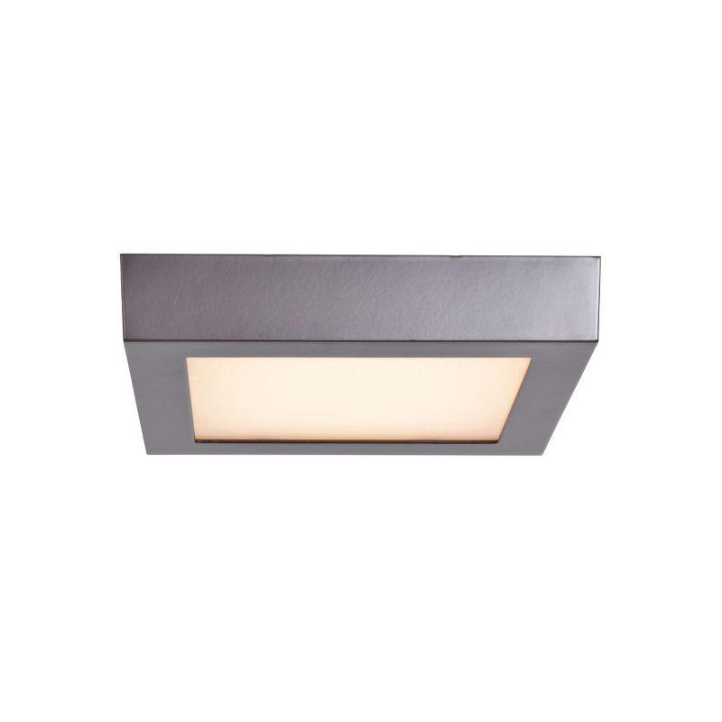 Bronze Finish Contemporary LED Square Flush Mount 7"