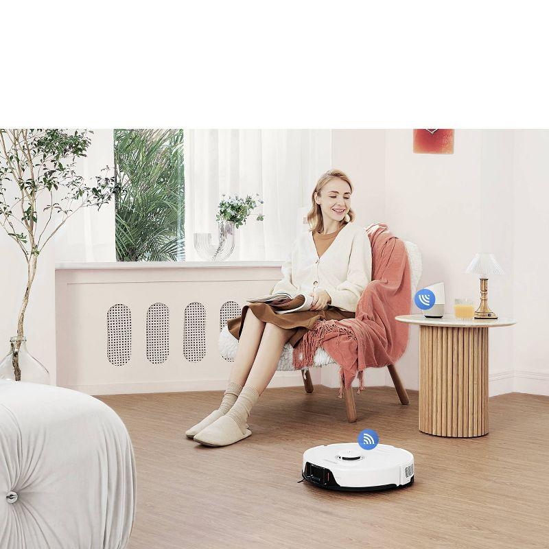 Roborock S8 Robot Vacuum and Mop White: Smart Mapping, Pet Hair Pick Up, Cordless, 180 Min Run Time, App Controlled