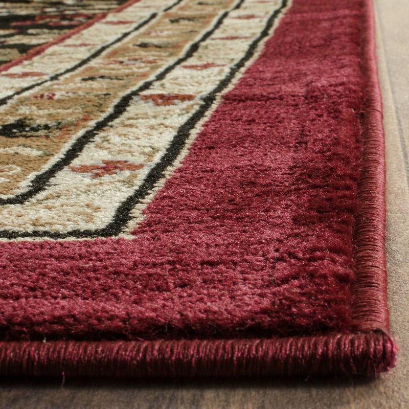 Lyndhurst Sarouk LNH331 Power Loomed Area Rug - Red/Black - 6'x6' - Safavieh