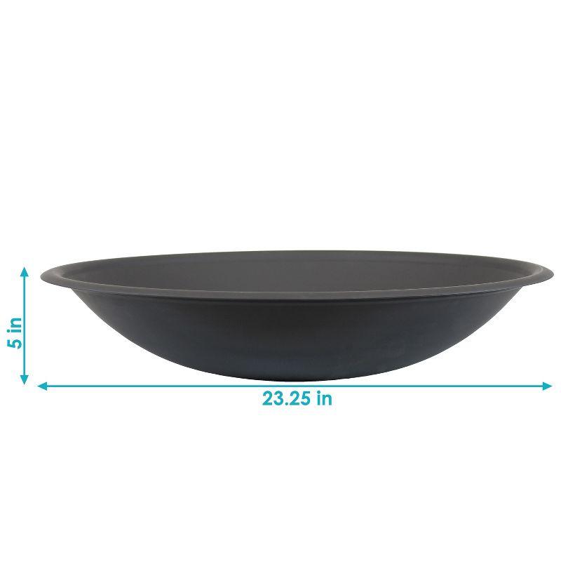 23-Inch Black Steel Fire Pit Replacement Bowl