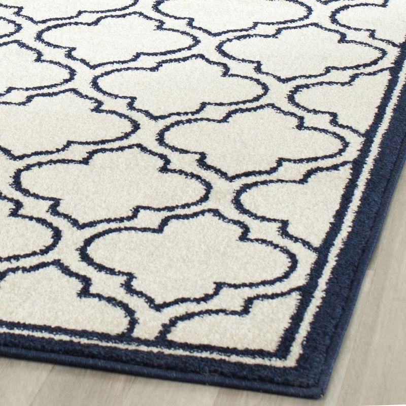 Amherst AMT412 Power Loomed Area Rug - Ivory/Navy - 8'x10' - Safavieh.