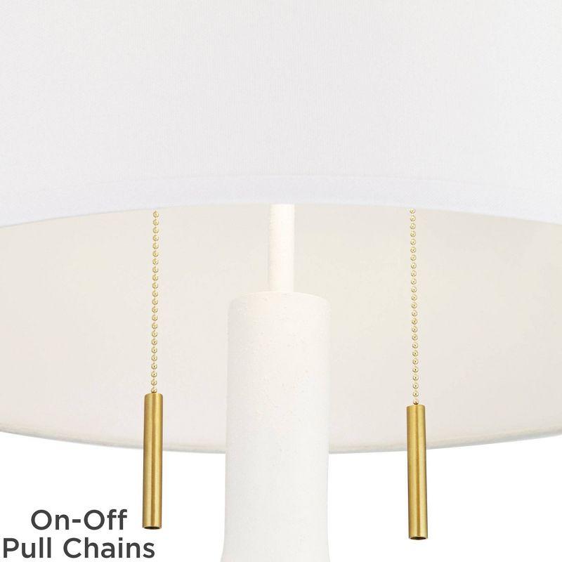 360 Lighting Athena 66 1/2" White and Gold Modern Floor Lamp
