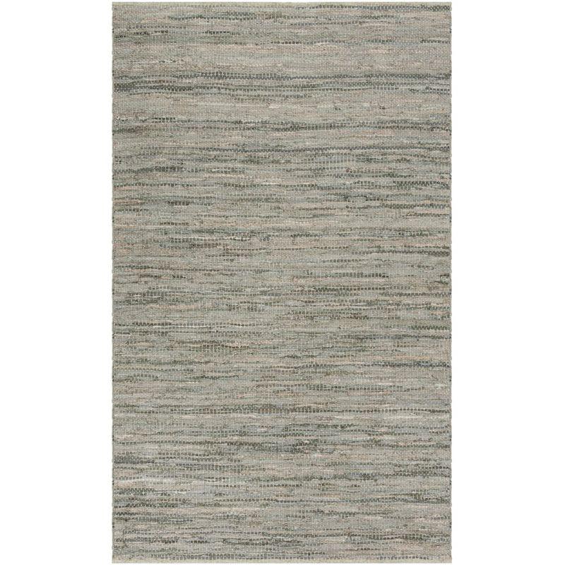 Vintage Leather VTL105 Hand Woven Area Rug - Grey - 5'x8' - Safavieh.