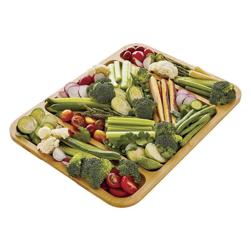 Farberware Farberware Build-A-Board 11 x 14 in. Bamboo Charcuterie Board With Locking Lid