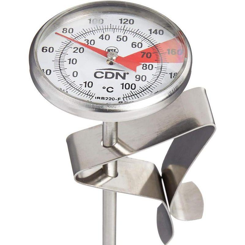 CDN ProAccurate Beverage and Frothing Thermometer, Stainless Steel