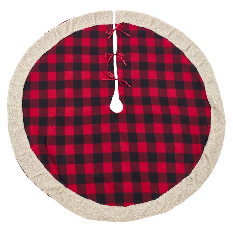 Saro Lifestyle Buffalo Plaid Christmas Tree Skirt