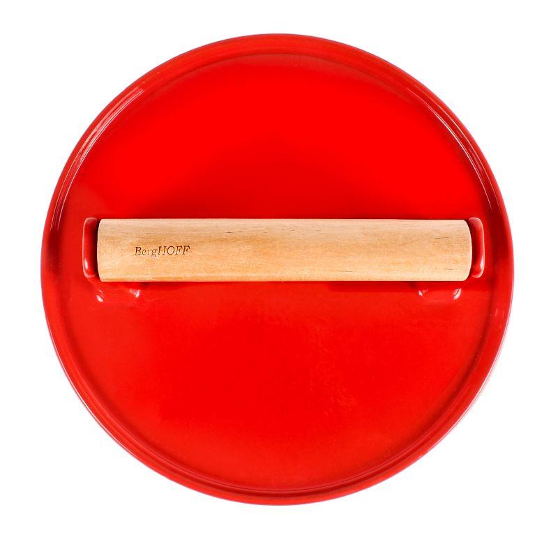 BergHOFF 9" Cast Iron Steak Press, Red
