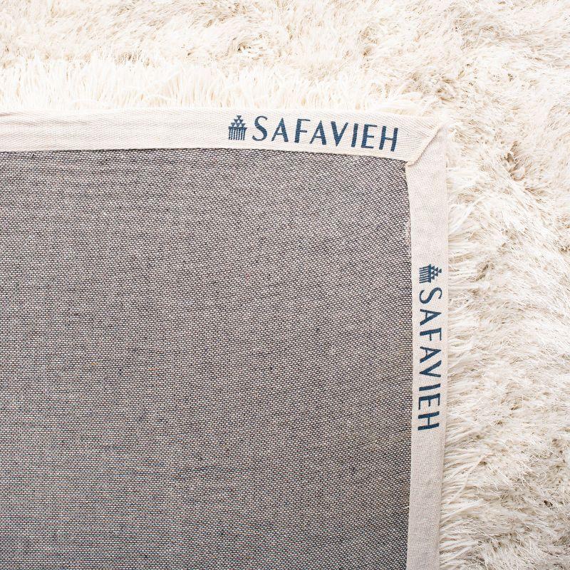 Venice Shag SG256 Hand Tufted Indoor Area Rug - Pearl - 5'x8' - Safavieh
