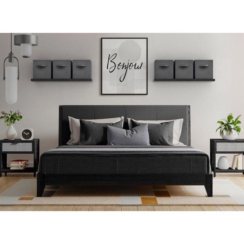 Sorbus 11 Inch 6 Pack Foldable Fabric Storage Cube Bins with Handles - for Organizing Pantry, Closet, Nursery, Playroom, and More (Gray)