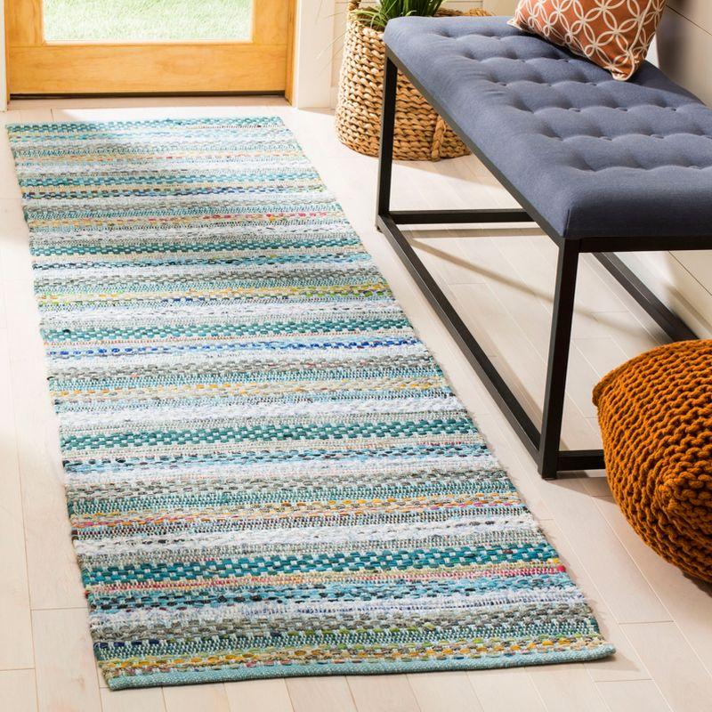 Montauk MTK975 Hand Woven Runner Rug - Aqua/Multi - 2'3"x8' - Safavieh.