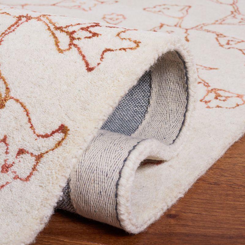 Jardin JAR730 Hand Tufted Area Rug - Ivory/Rust - 3'x5' - Safavieh.
