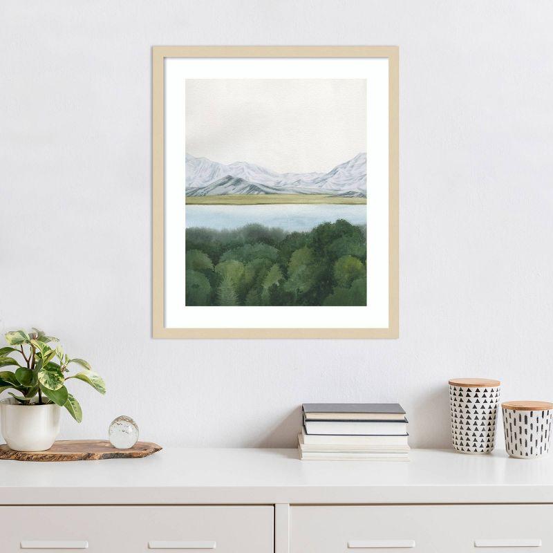 Amanti Art 21"x25" Soft Glacial Lake I by Grace Popp Wood Framed Wall Art Print