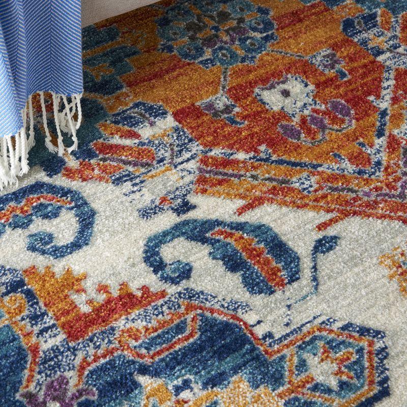 Nourison Passion Floral Geometric Indoor Rug Multicolor 3'9" x 5'9"