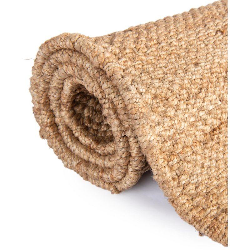 Handmade Chunky Jute Rectangular Natural Area Rug