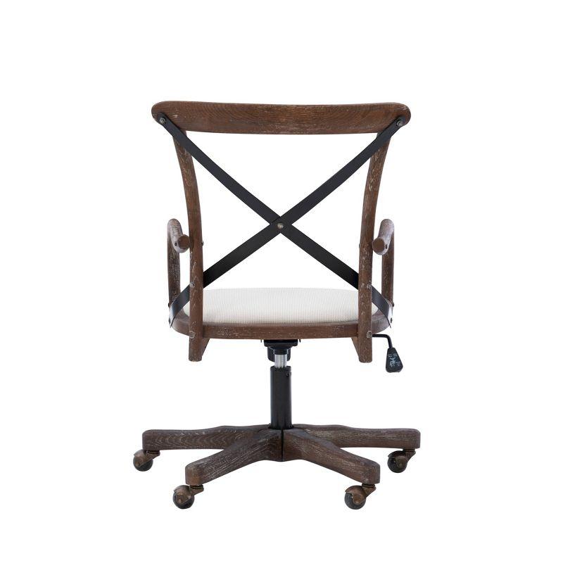 Carson Boho Cafe Style Office Chair with Casters & Adjustable Seat - Linon